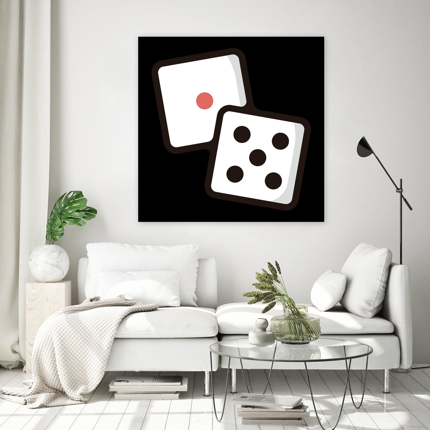 Dice : Minimalistic icon series by Satoshi Kikyo on GIANT ART - white digital painting