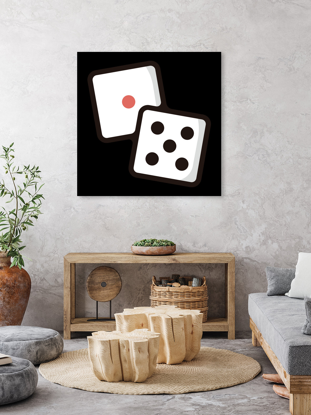 Dice : Minimalistic icon series by Satoshi Kikyo on GIANT ART - white digital painting