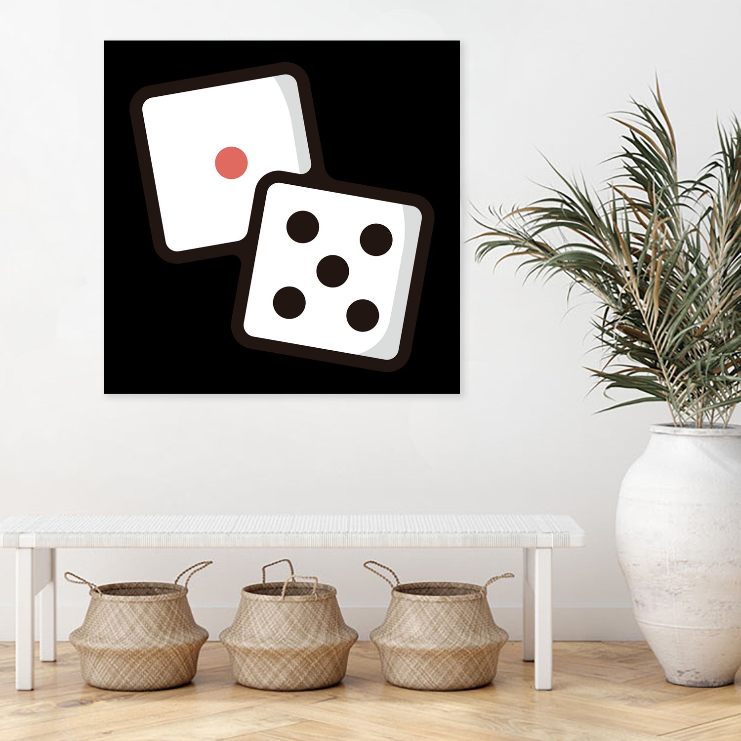 Dice : Minimalistic icon series by Satoshi Kikyo on GIANT ART - white digital painting