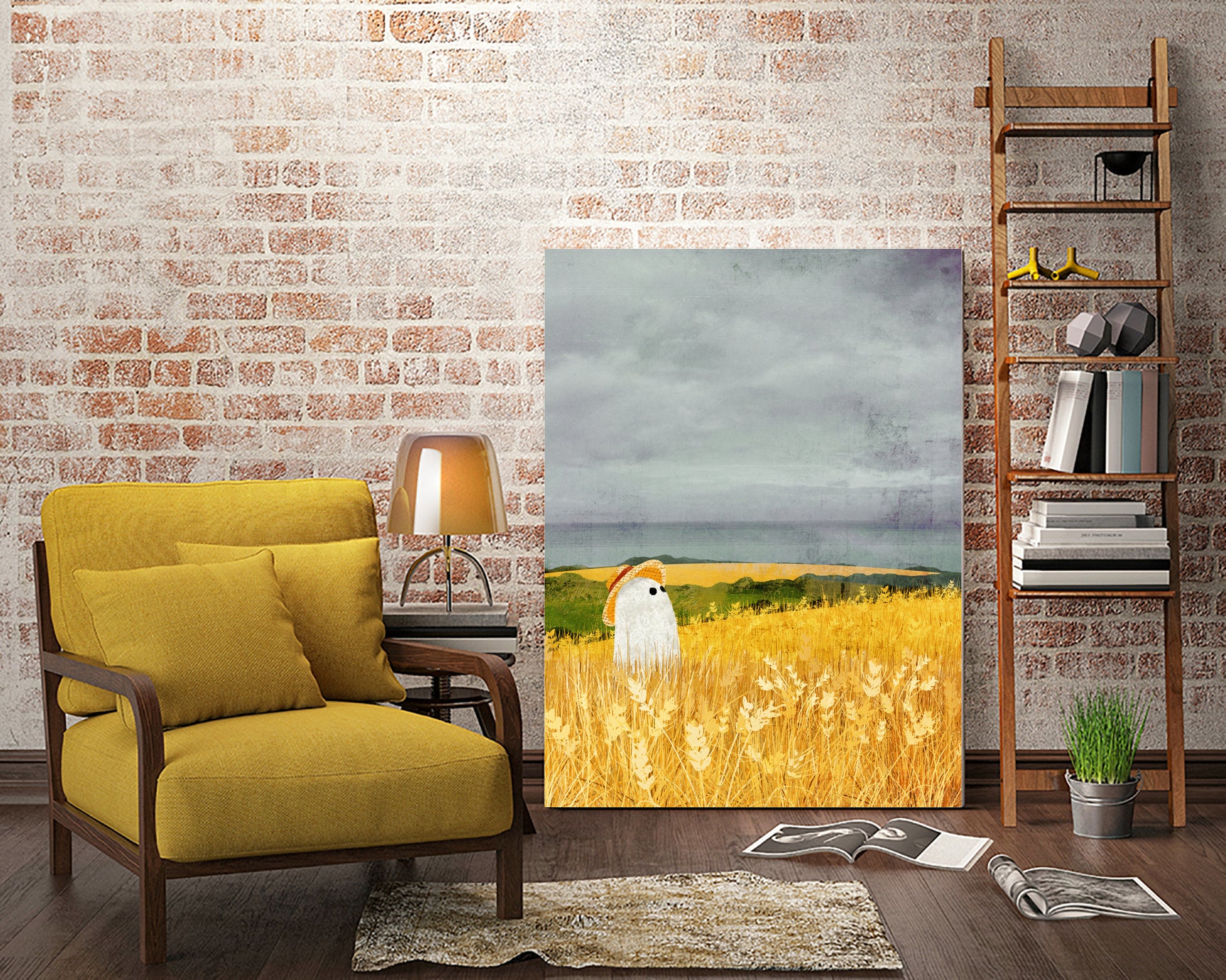 walter wheat grey sky by Katherine Blower on GIANT ART - gray digital painting
