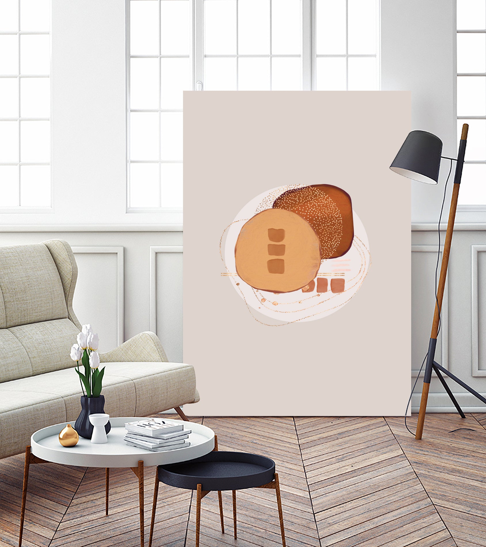 Abstract Paint Study 011 by Studio North on GIANT ART - brown digital painting