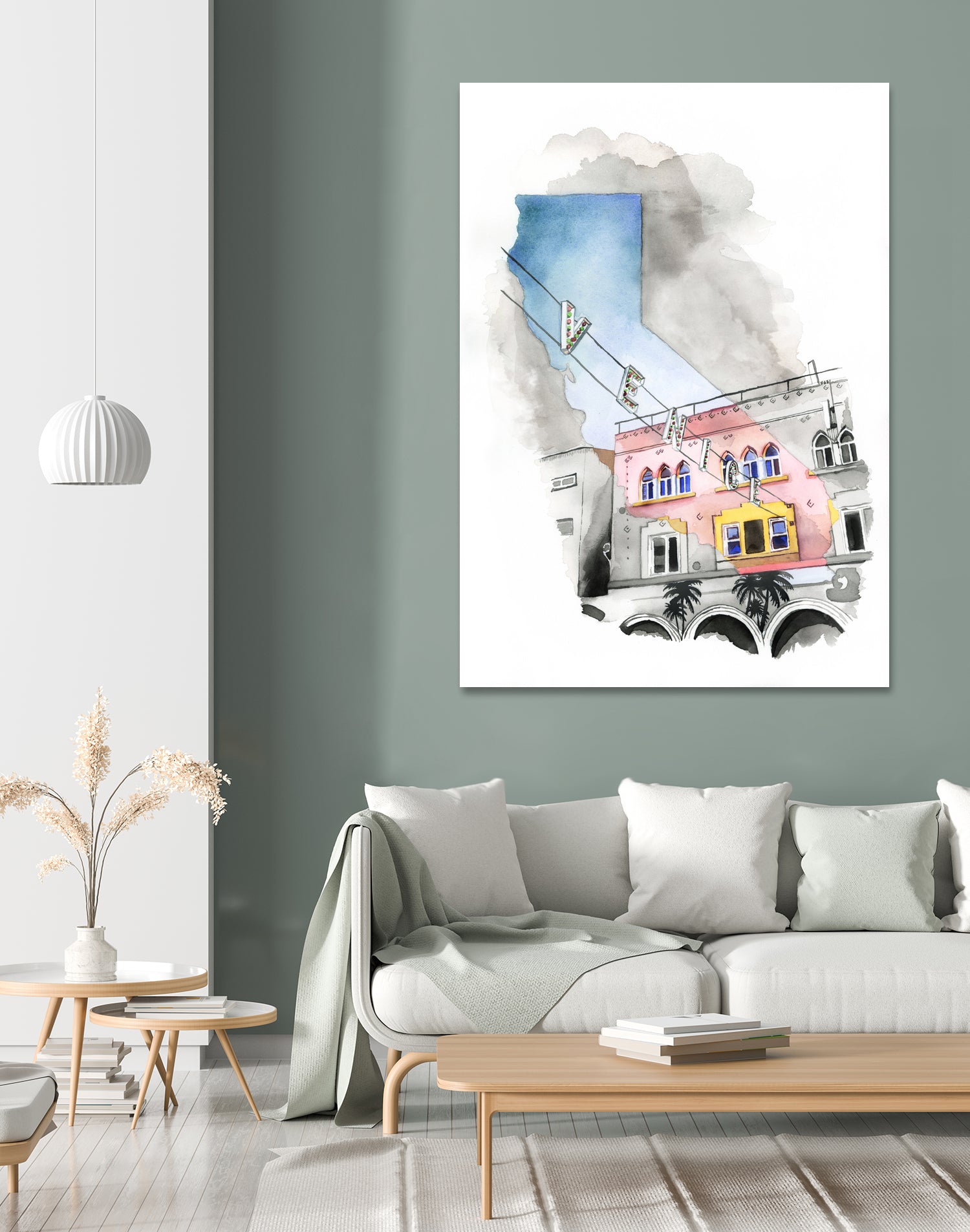 Venice, CA by Heather Perry on GIANT ART - gray mixed media