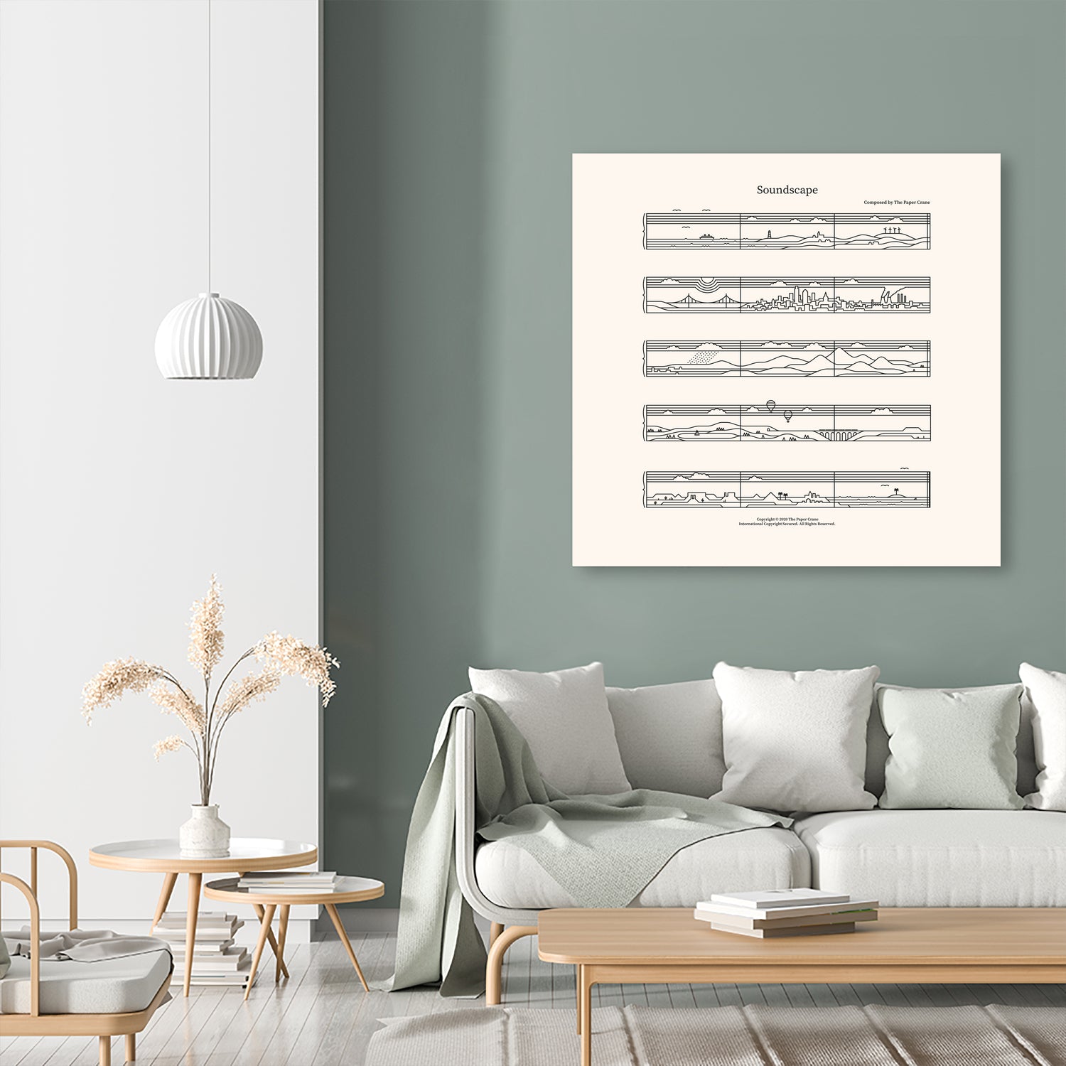Soundscape by Rick Crane on GIANT ART - white vector illustration