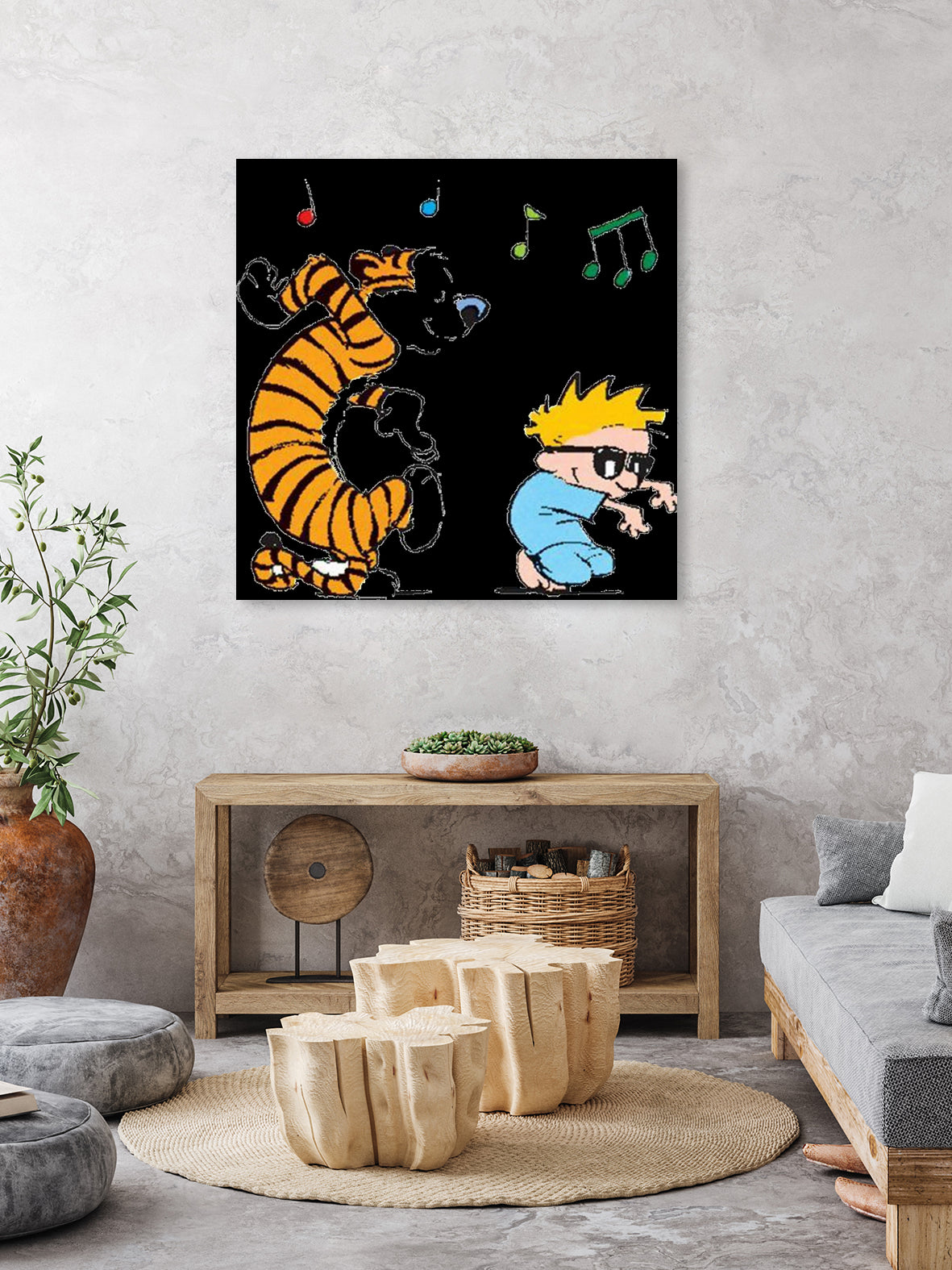 calvin and hobbes by alwan hatim on GIANT ART - white character design