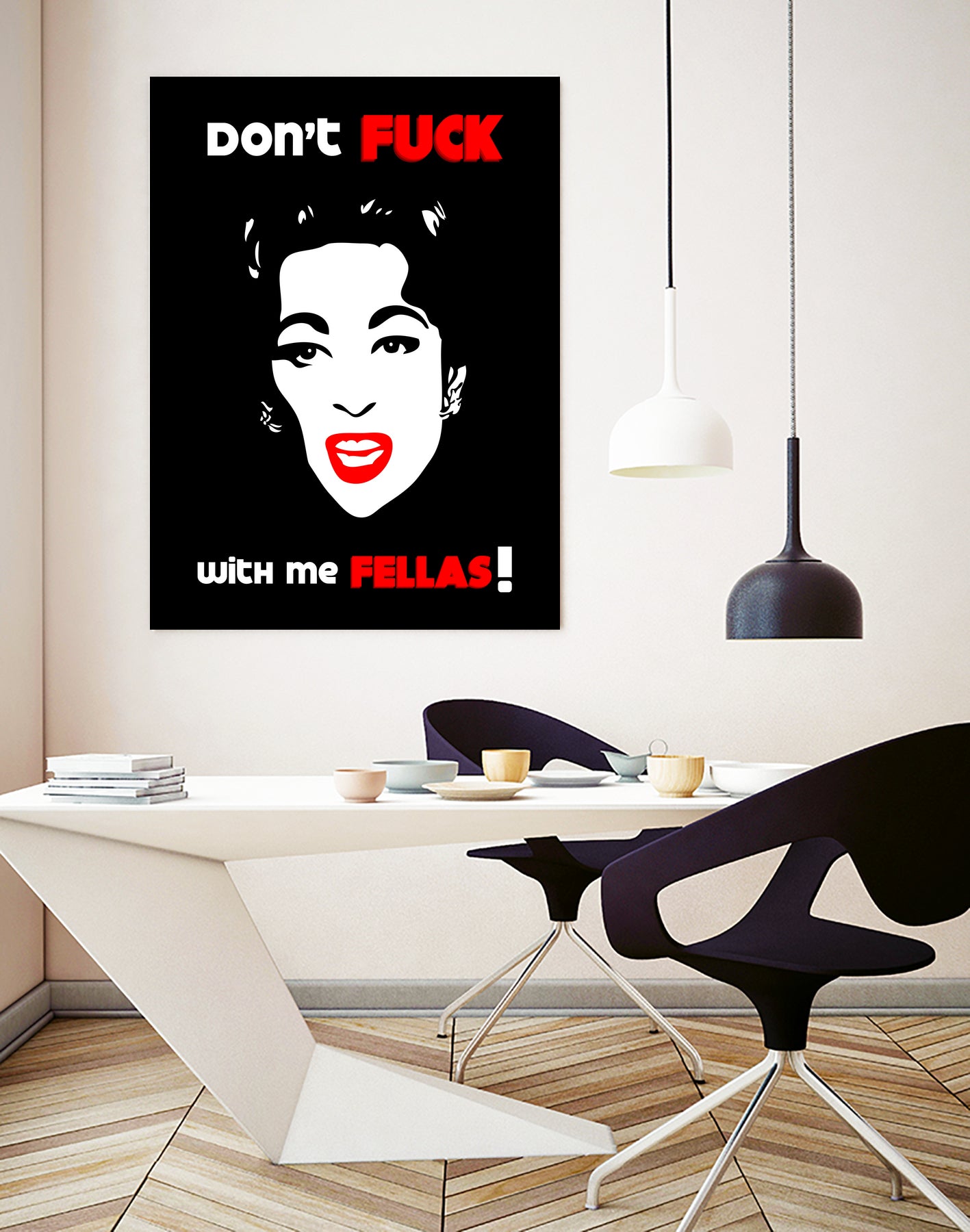 Mommie Dearest | Don't Fuck with me Fellas | Pop Art by William Cuccio on GIANT ART - black digital painting