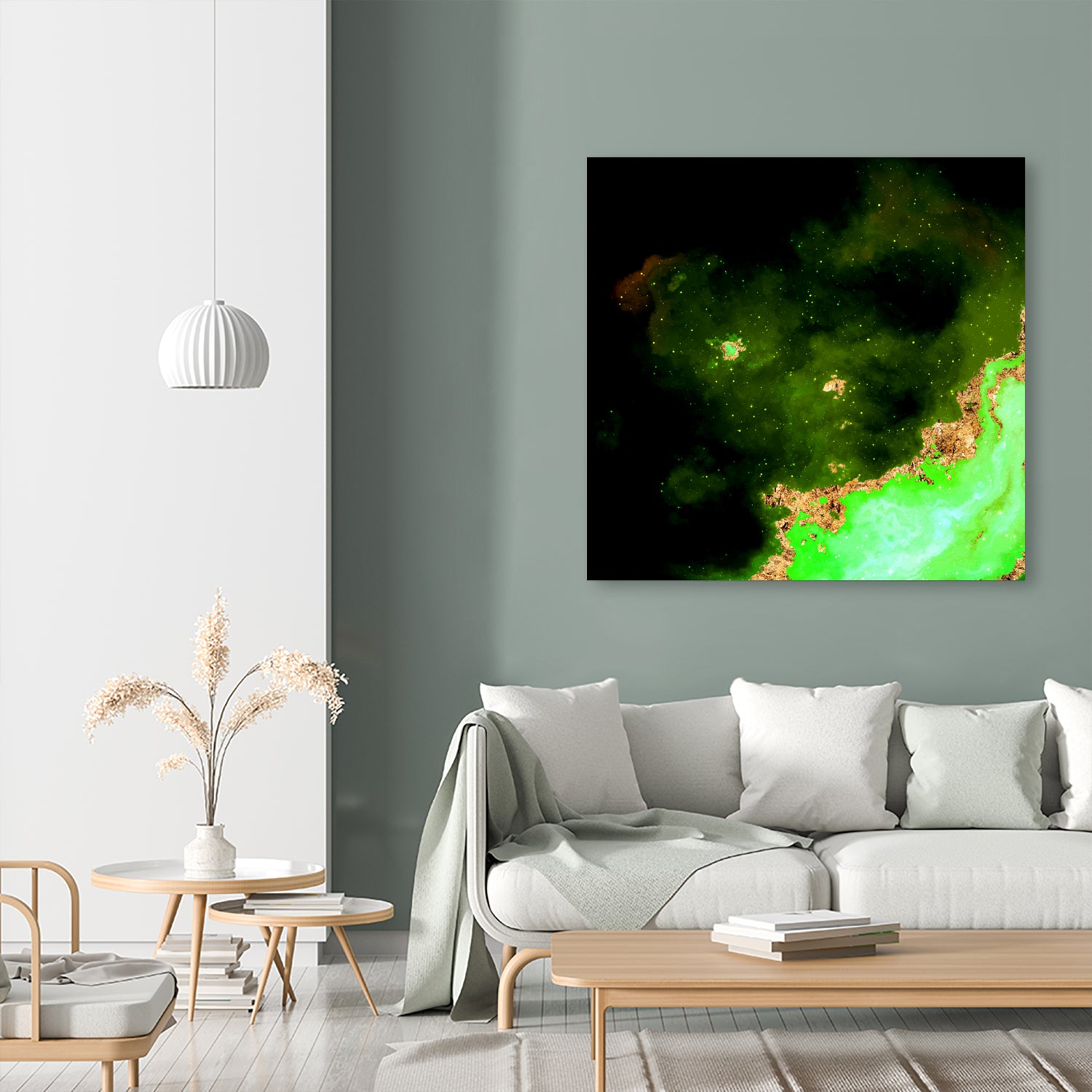 100 Nebulas in Space 028 by Raul Andre Petrasanta on GIANT ART - green digital painting