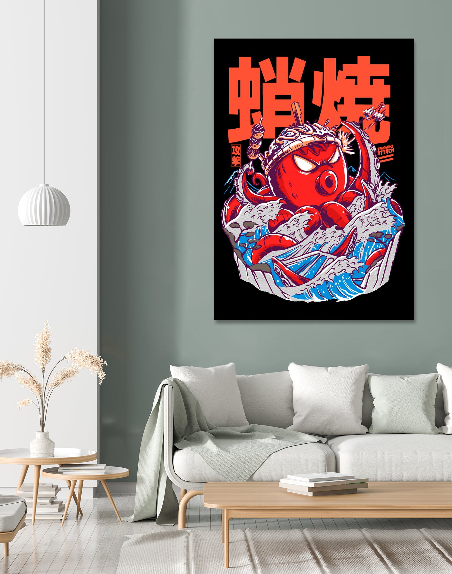 TAKOYAKI ATTACK by Sean R Porter on GIANT ART - black vector illustration