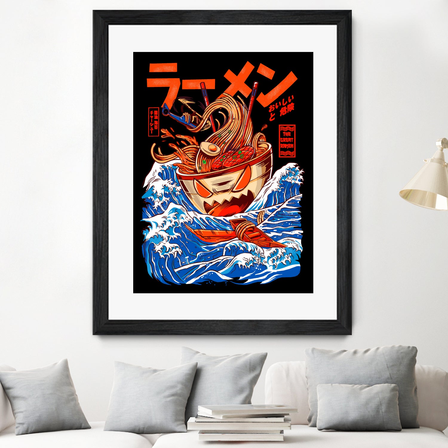 THE GREAT RAMEN OFF KANAGA by Sean R Porter on GIANT ART - white digital drawing