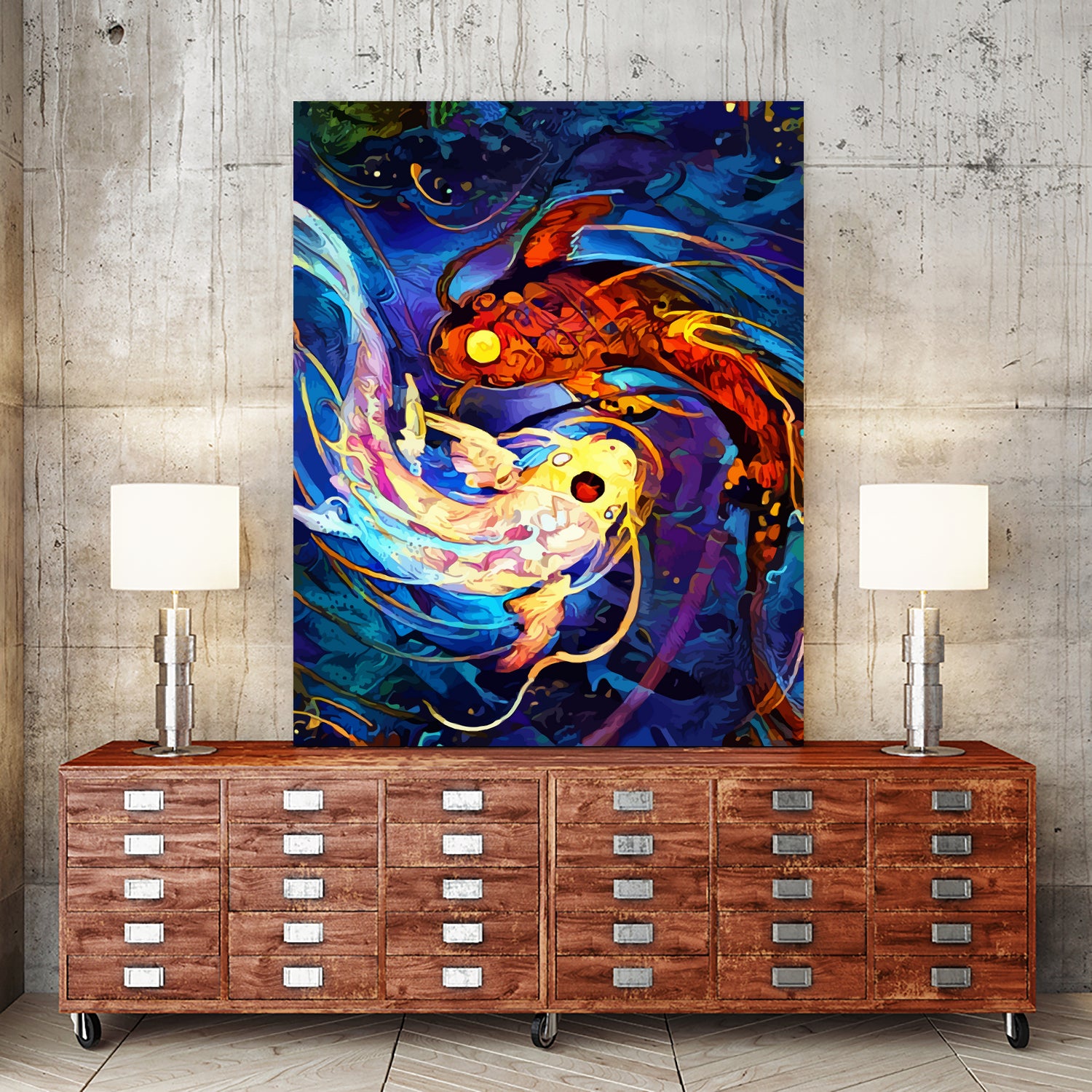 verticalkoi by space chimpa on GIANT ART - black character design