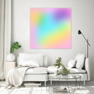 Soft Pastel Rainbow Gradient by Kelsey Lovelle on GIANT ART - blue digital painting