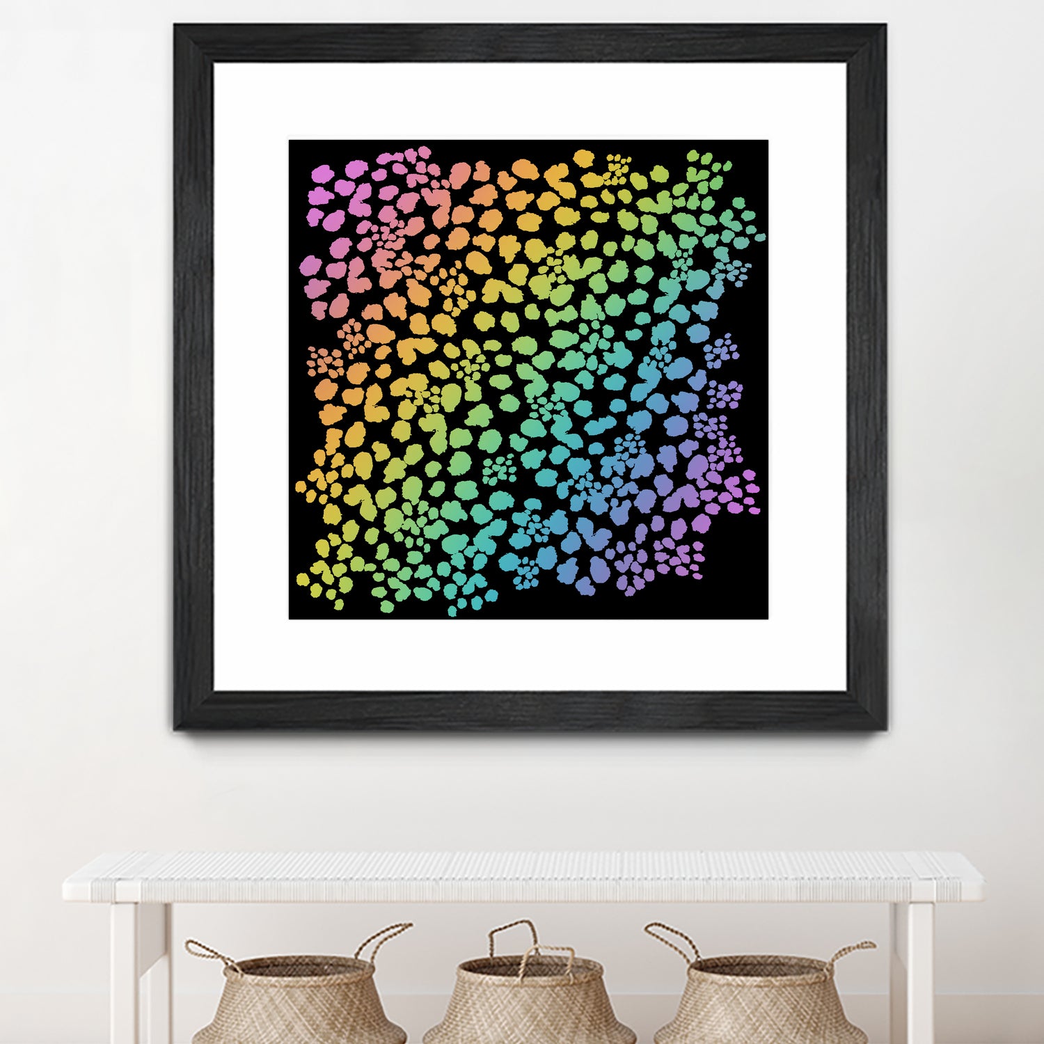 Rainbow Abstract Animal Print by Kelsey Lovelle on GIANT ART - green digital painting