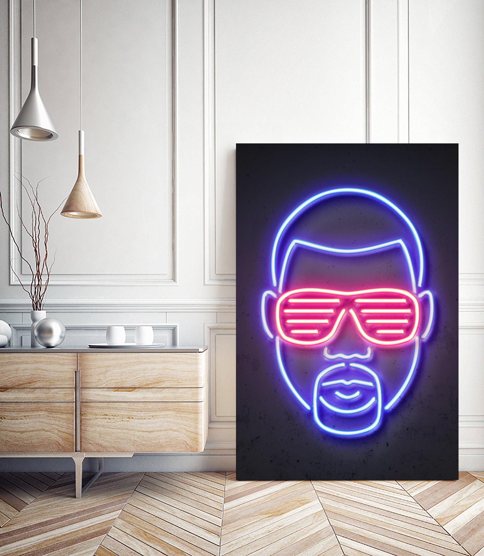 Kanye West by Octavian Mihai Mielu on GIANT ART - blue character design