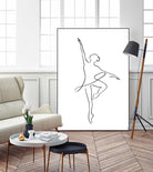 Ballerina Line Art by Jessica Carvalho on GIANT ART - black digital drawing