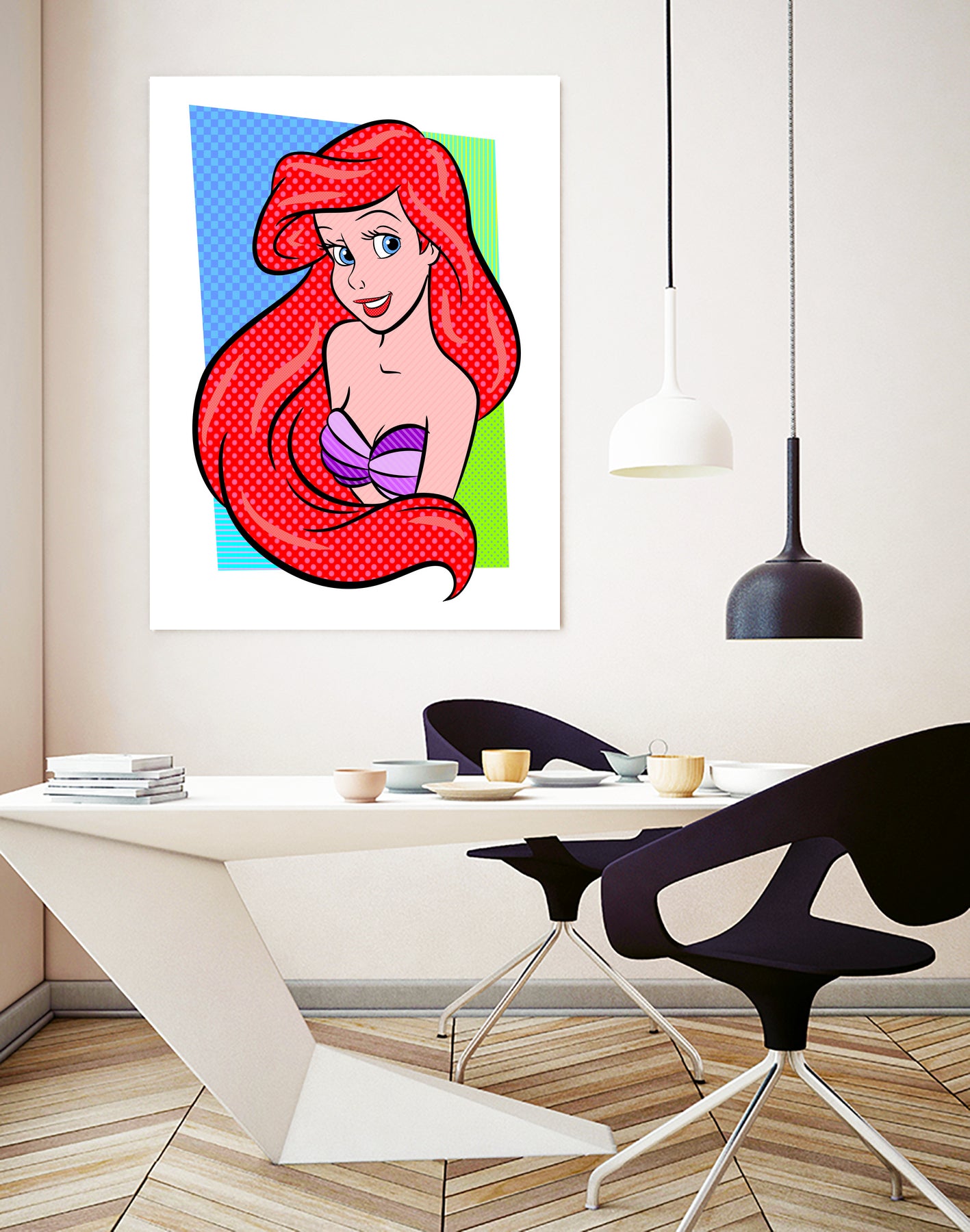 Ariel | The Little Mermaid | Pop Art by William Cuccio on GIANT ART - red digital painting
