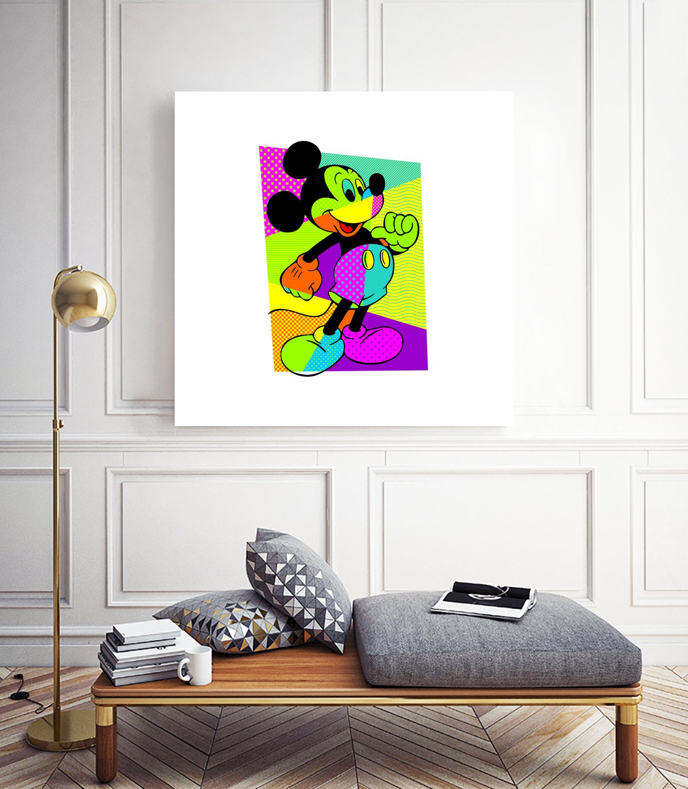 Mickey Mouse | Pop Art by William Cuccio on GIANT ART - green digital painting