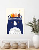 Brave Bear by Boris Draschoff on GIANT ART - blue digital drawing