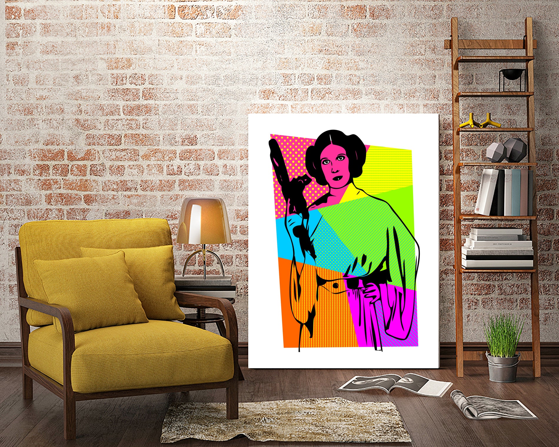 Princess Leia | Star Wars | Pop Art by William Cuccio on GIANT ART - pink digital painting