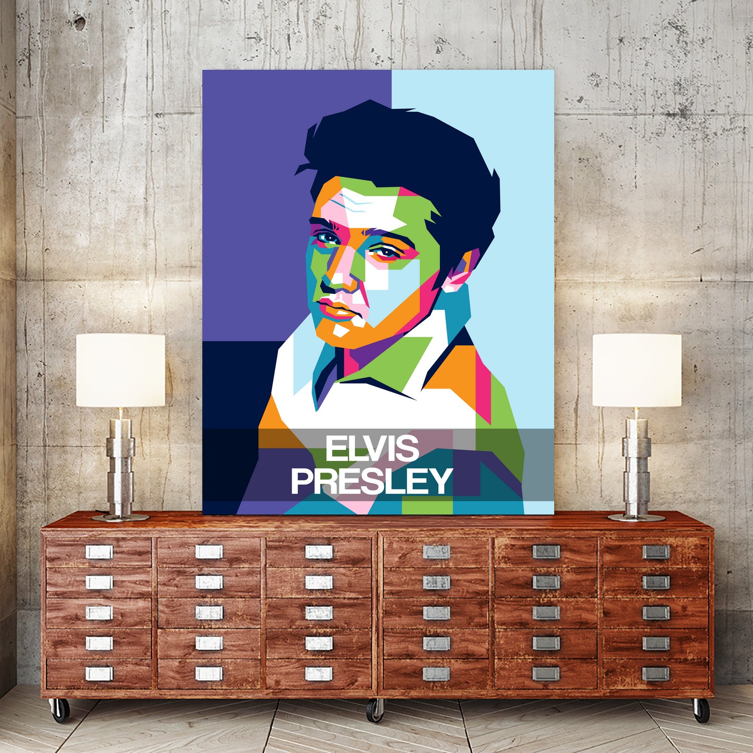 Elvis Presley by Art Style on GIANT ART - white digital drawing