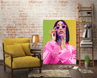 Cardi B Poster Print, Colorful Pop-Art, Wall Art Gift by kim huynh on GIANT ART - pink digital painting