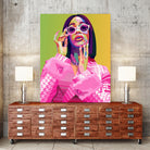 Cardi B Poster Print, Colorful Pop-Art, Wall Art Gift by kim huynh on GIANT ART - pink digital painting