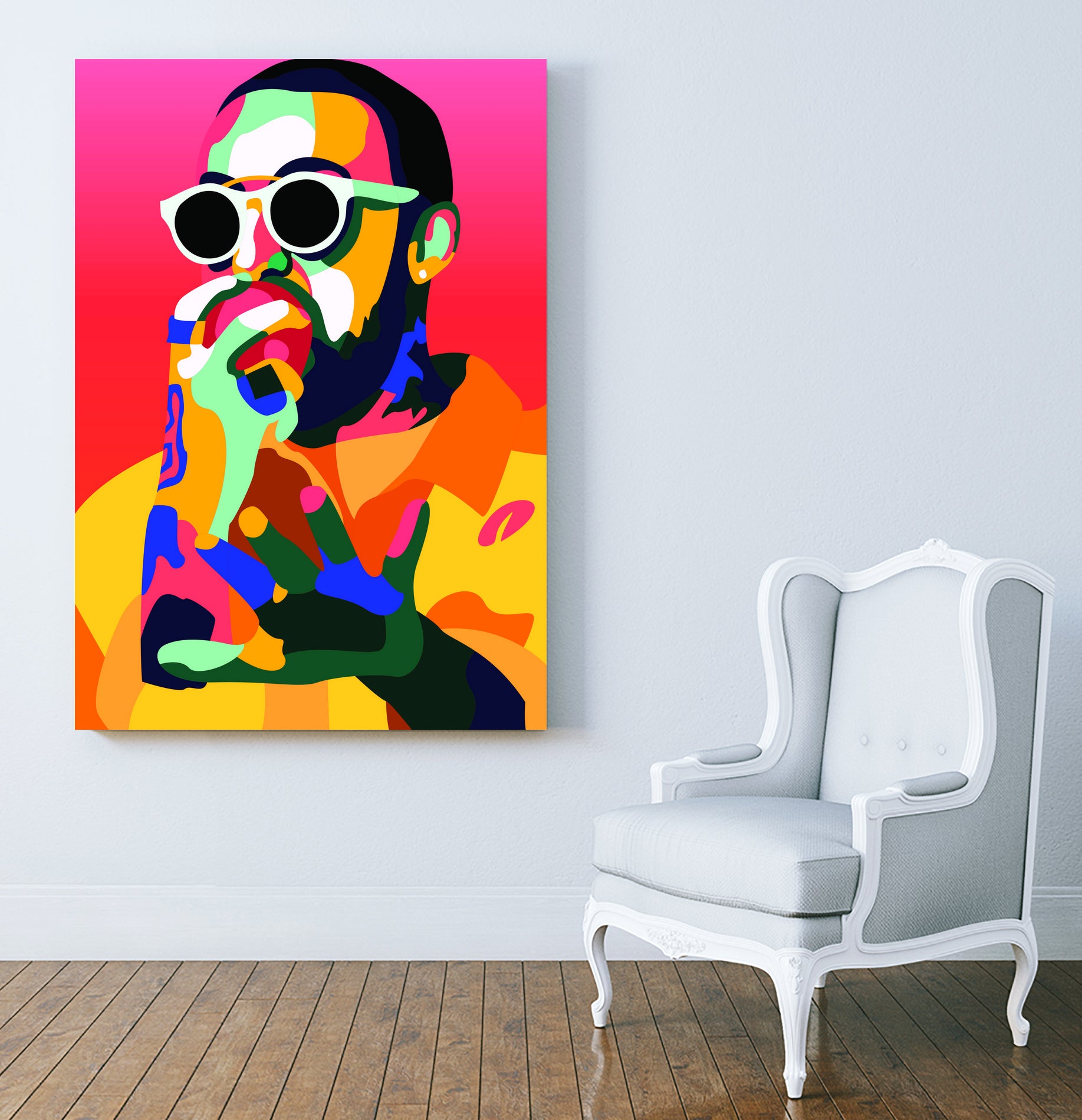 Mac Miller Inspired Pop-art Tribute Music Poster, Wall Art by kim huynh on GIANT ART - red digital painting