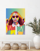 Beyonce Music Poster Art Print, Pop Art, Music Icon Wall Art by kim huynh on GIANT ART - fuchsia digital painting