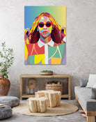 Beyonce Music Poster Art Print, Pop Art, Music Icon Wall Art by kim huynh on GIANT ART - fuchsia digital painting