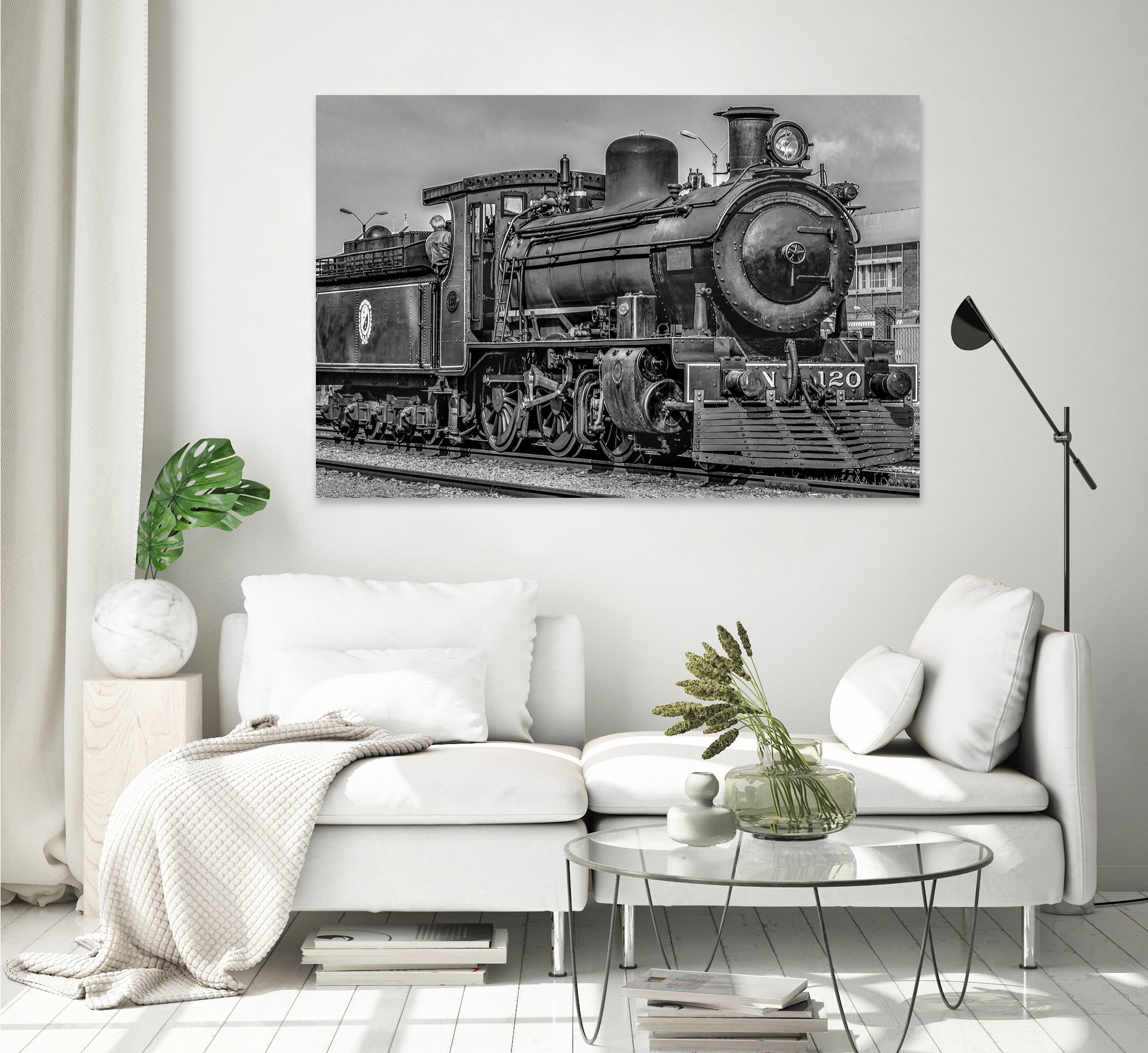 Steam Locomotive, Montevideo, Uruguay by Daniel Ferreira-Leites on GIANT ART - black photo manipulation