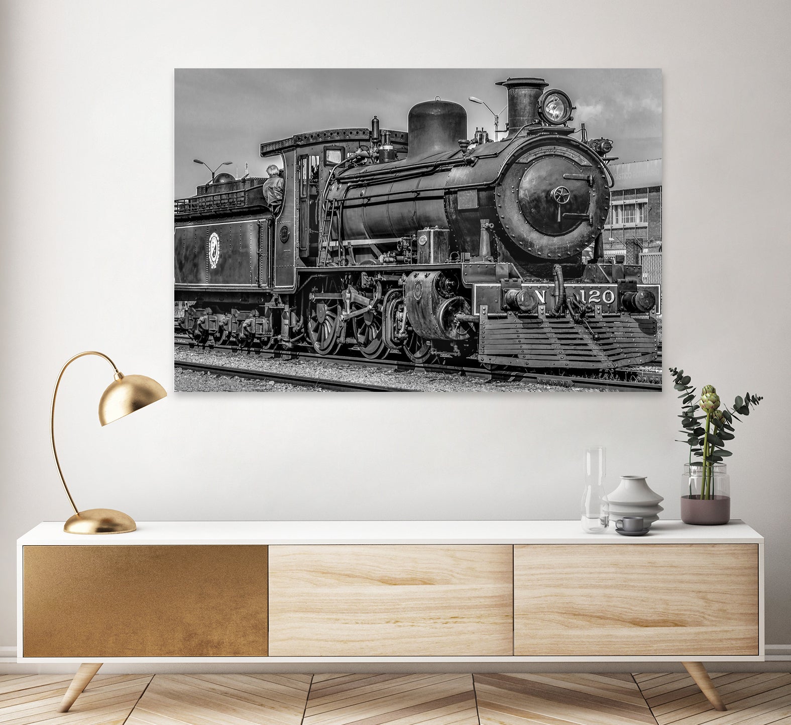 Steam Locomotive, Montevideo, Uruguay by Daniel Ferreira-Leites on GIANT ART - black photo manipulation