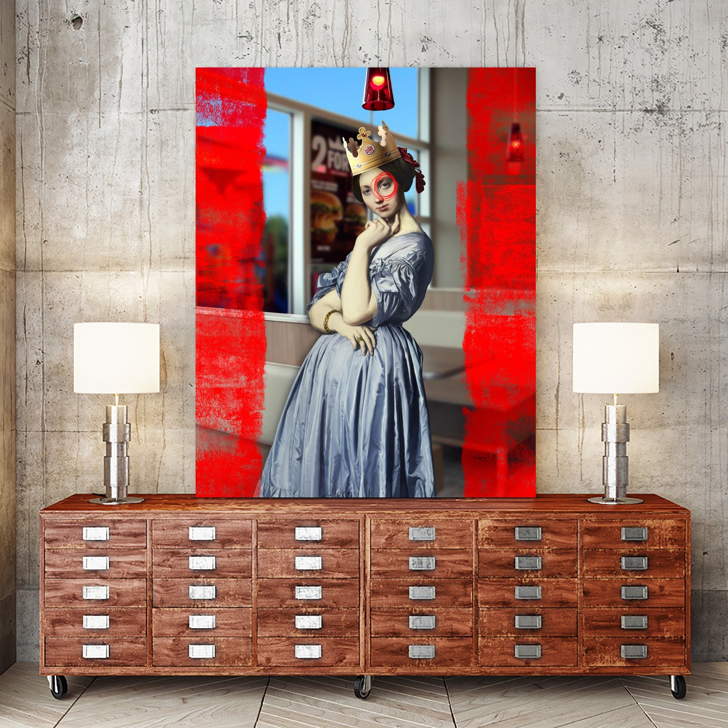 The Queen by José Luis Guerrero on GIANT ART - red photo manipulation