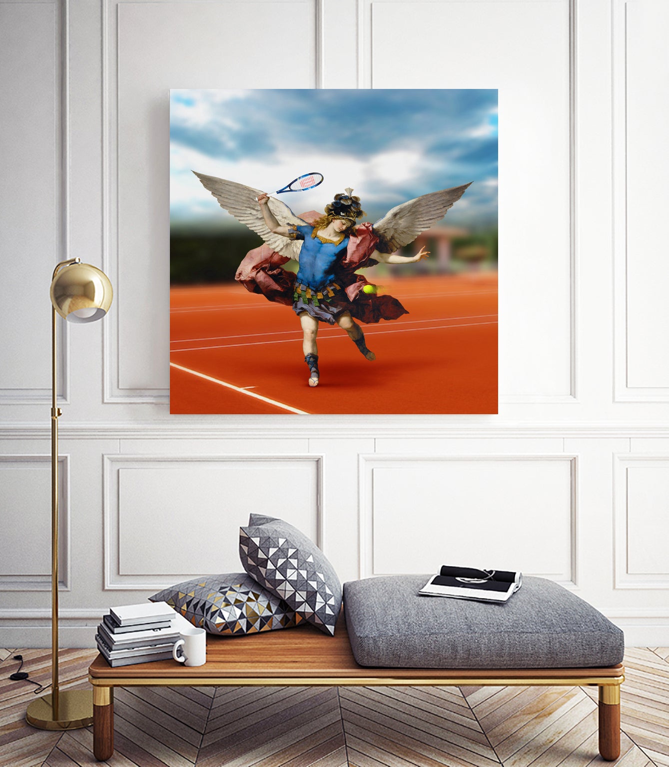 The Tennis Player by José Luis Guerrero on GIANT ART - blue photo manipulation