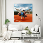 The Tennis Player by José Luis Guerrero on GIANT ART - blue photo manipulation
