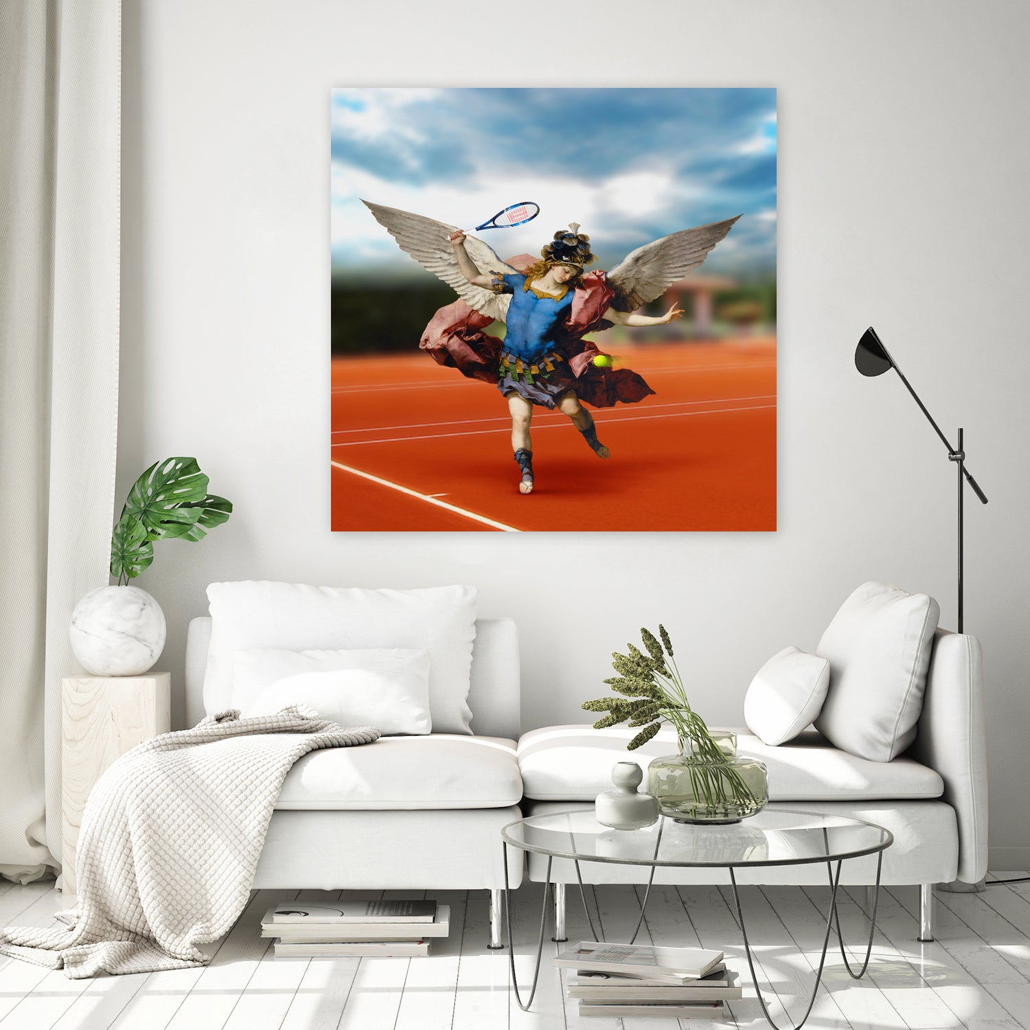 The Tennis Player by José Luis Guerrero on GIANT ART - blue photo manipulation