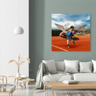 The Tennis Player by José Luis Guerrero on GIANT ART - blue photo manipulation