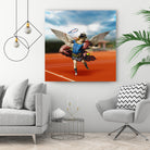 The Tennis Player by José Luis Guerrero on GIANT ART - blue photo manipulation