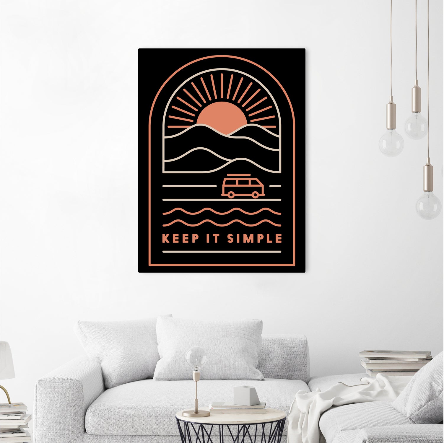 Keep It Simple by Rick Crane on GIANT ART - blue typography