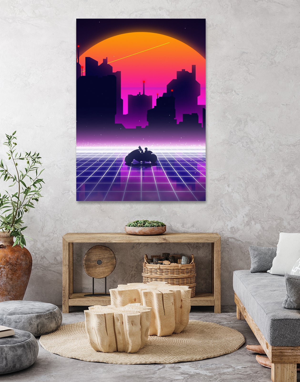 akira retrowave sunset by Muhammad Daffa Umar on GIANT ART - white photo manipulation