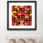 Funky Retro Pattern warm colours by Tal Hayoun on GIANT ART - red vector illustration