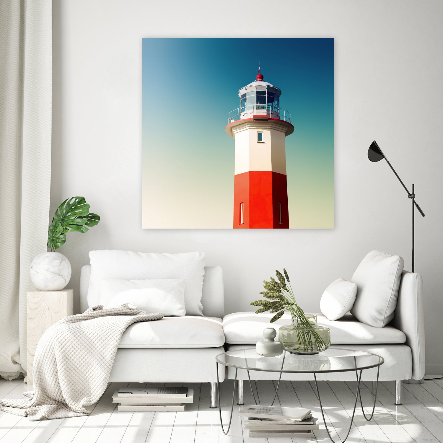 Lighthouse by Dmitry Belousov on GIANT ART - red photo illustration