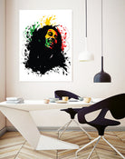 Bob Marley splatter art by sarta . on GIANT ART - white vector illustration