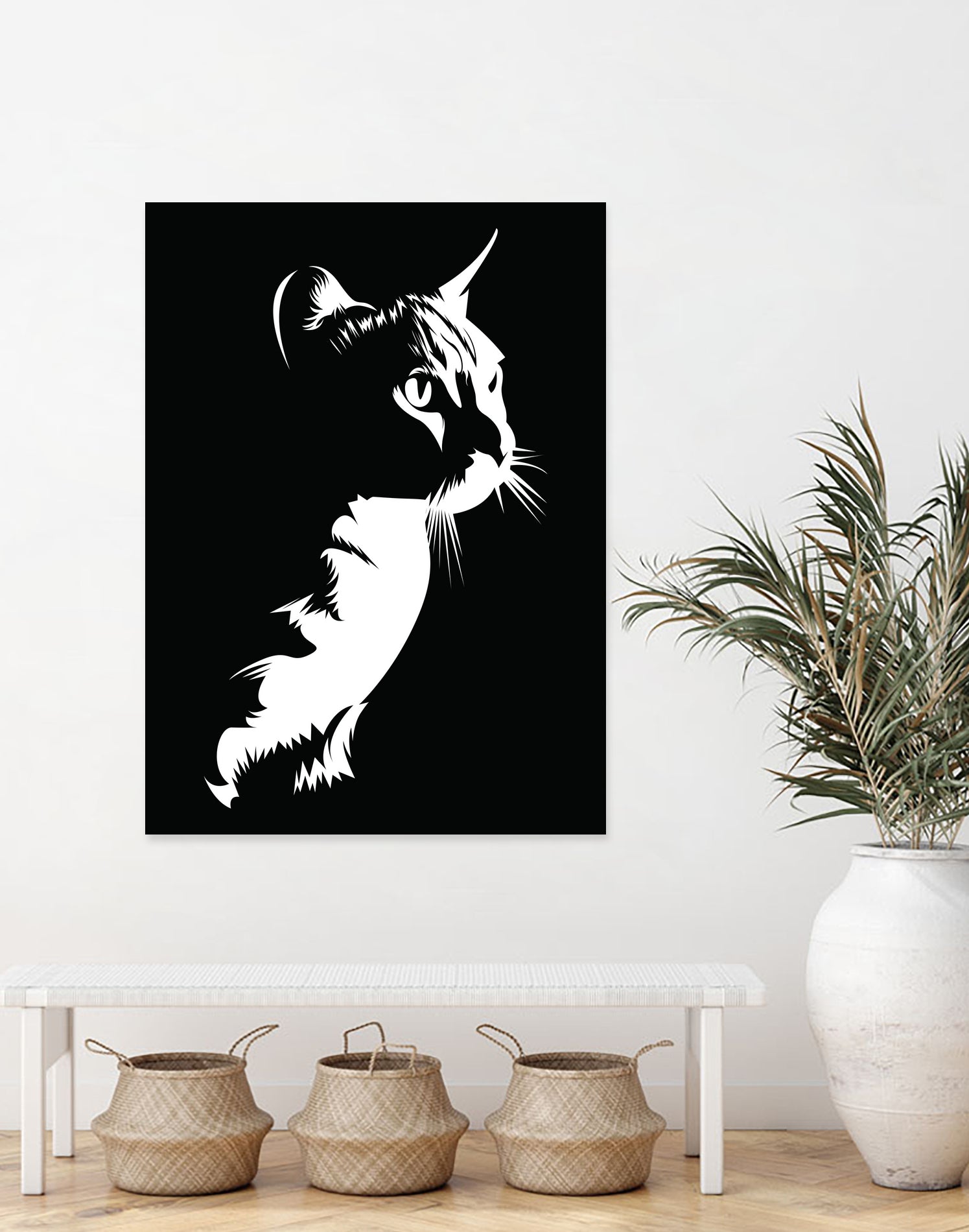 cat silhouette by sarta . on GIANT ART - white vector illustration