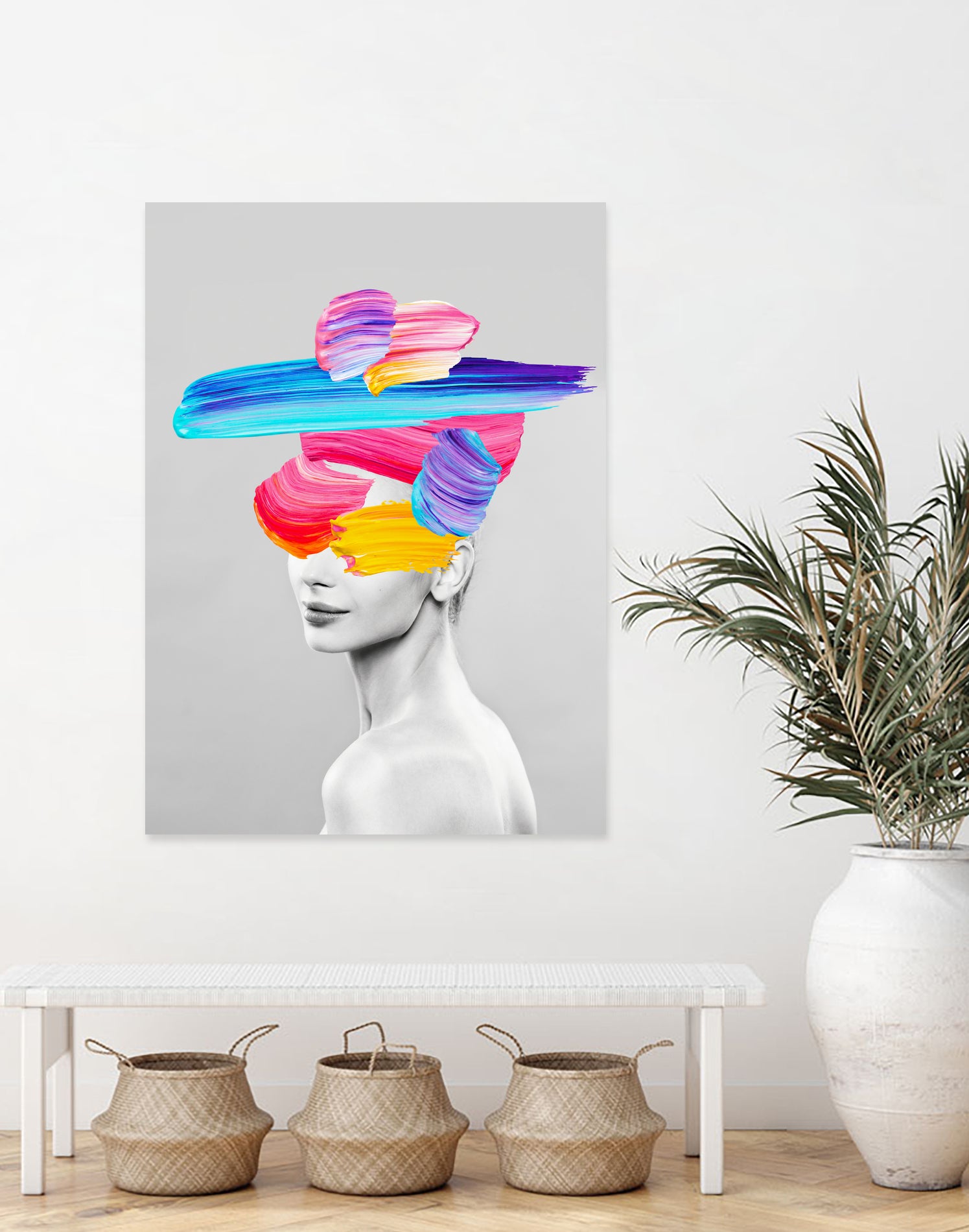 Beauty In Colors I by Juan Fonrodona on GIANT ART - gray mixed media