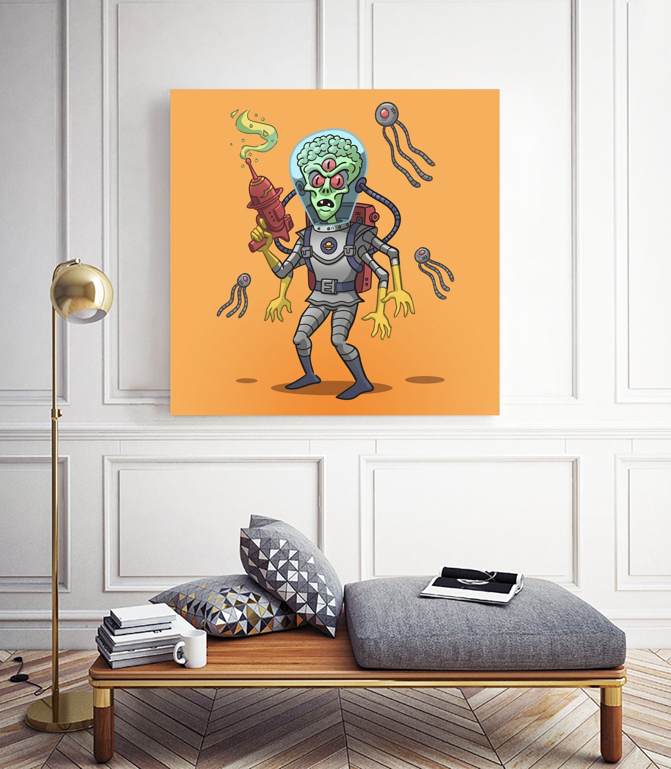 Alien by Matias Molusko on GIANT ART - orange digital drawing