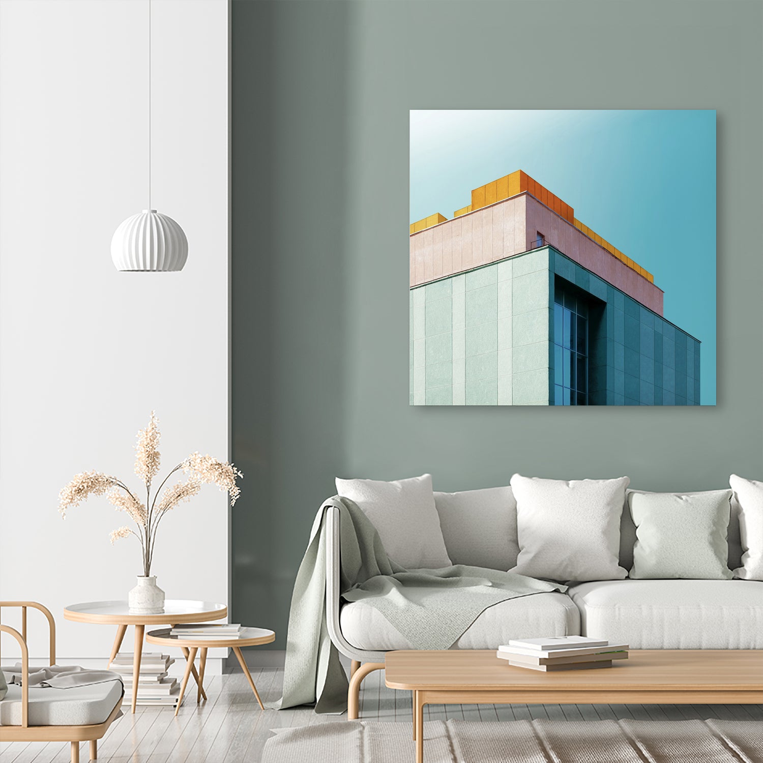 Architecture Minimal #9 by Dmitry Belousov on GIANT ART - green photo illustration