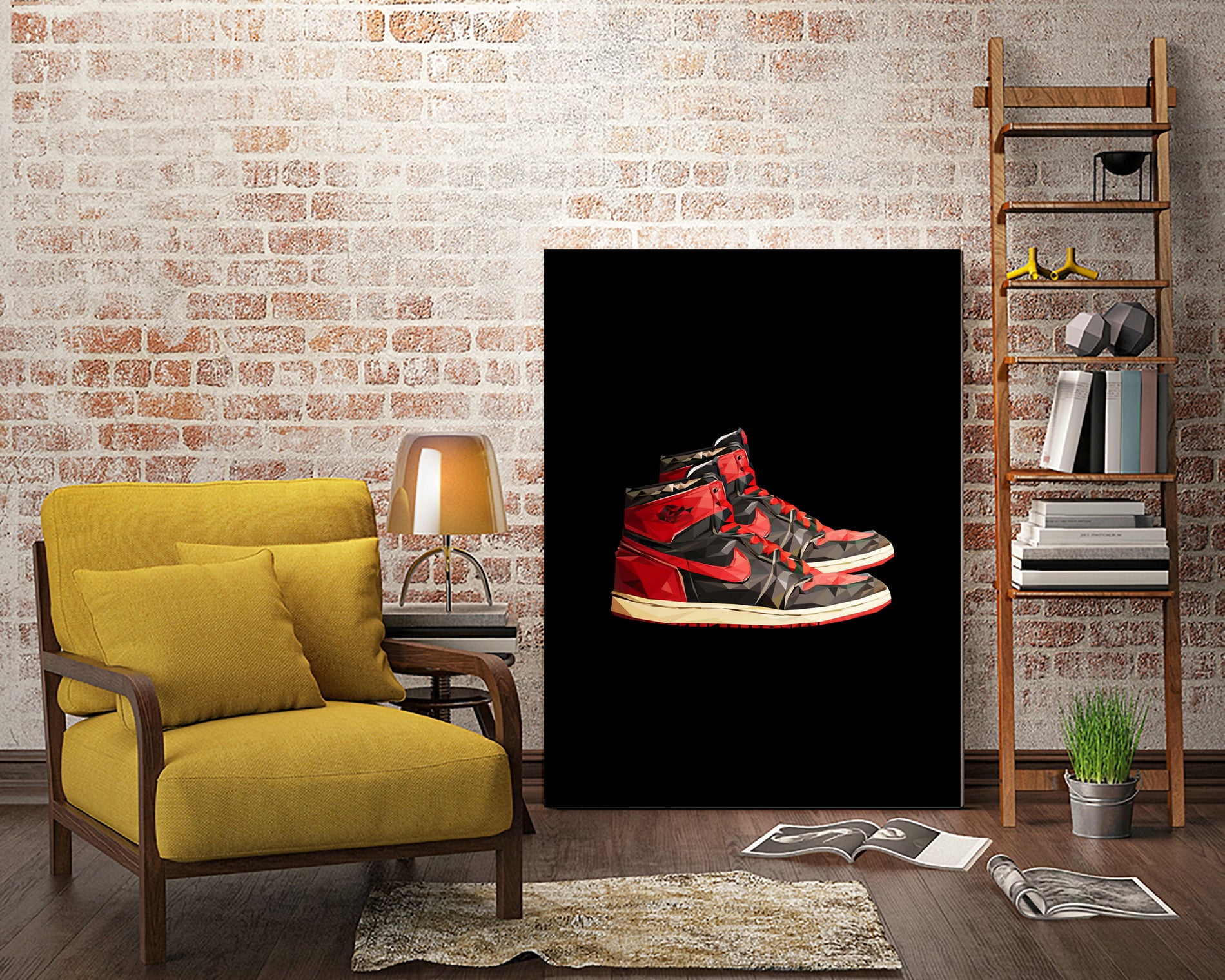nike air jordan 1 by M Maisur Amin on GIANT ART - black 3d art