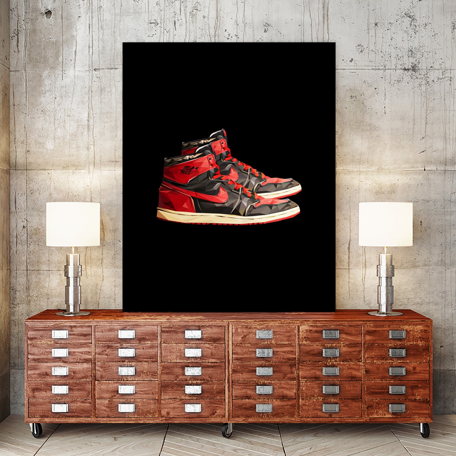 nike air jordan 1 by M Maisur Amin on GIANT ART - black 3d art
