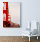 Closeup Golden Gate bridge with foggy sky San Francisco USA by sutee monchitnukul on GIANT ART - red photo manipulation