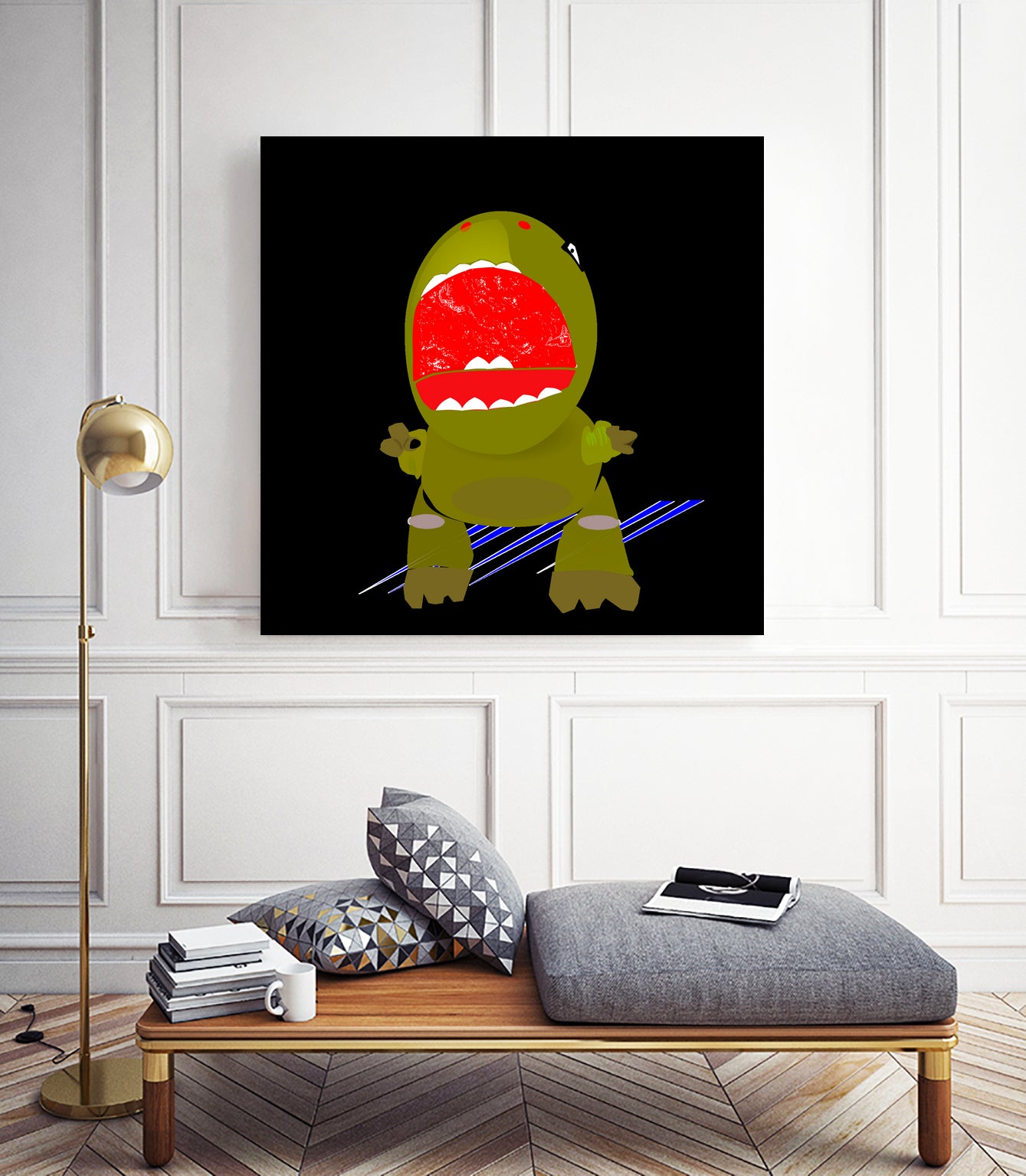 dinosaur attack by eran str on GIANT ART - red cartooning