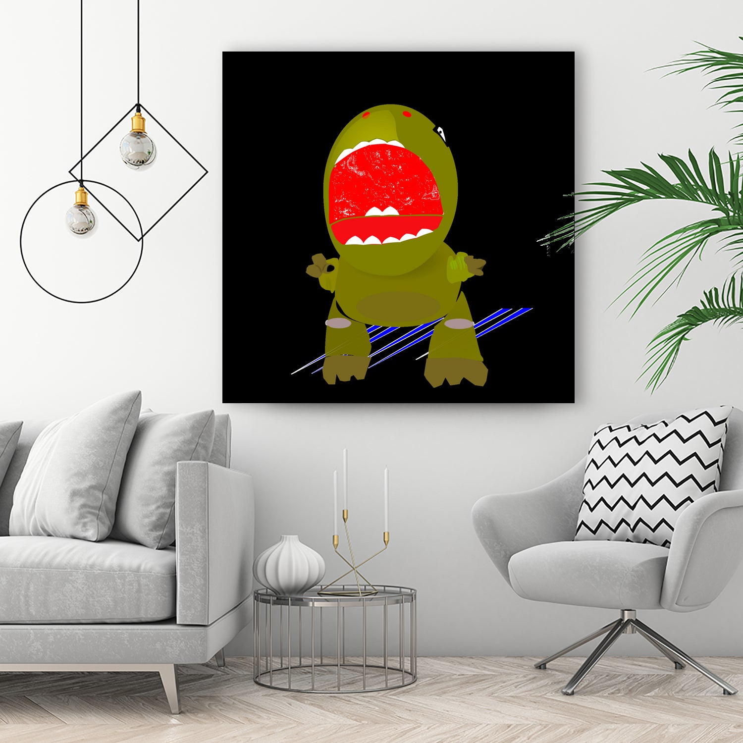 dinosaur attack by eran str on GIANT ART - red cartooning