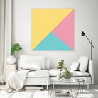 Modern Yellow and Blue Abstract by Rizwana khan on GIANT ART - yellow vector illustration